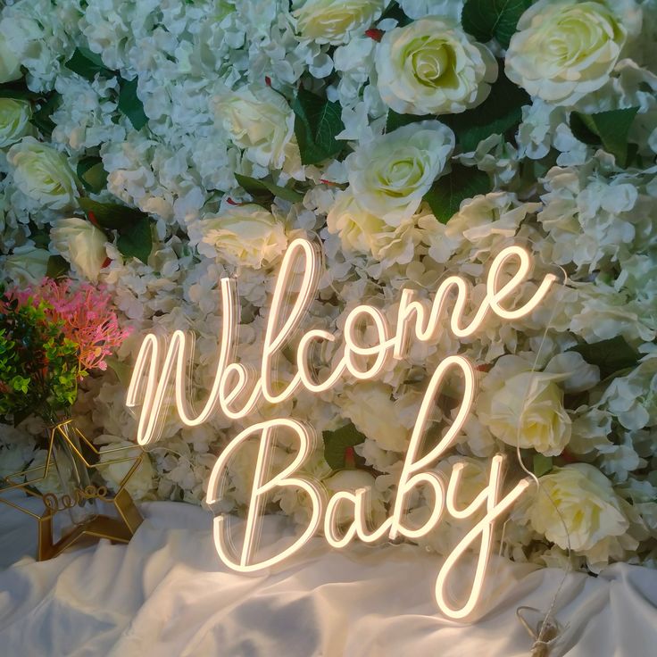 Welcome Baby Neon Sign - Neon Rental - GEEKNEON