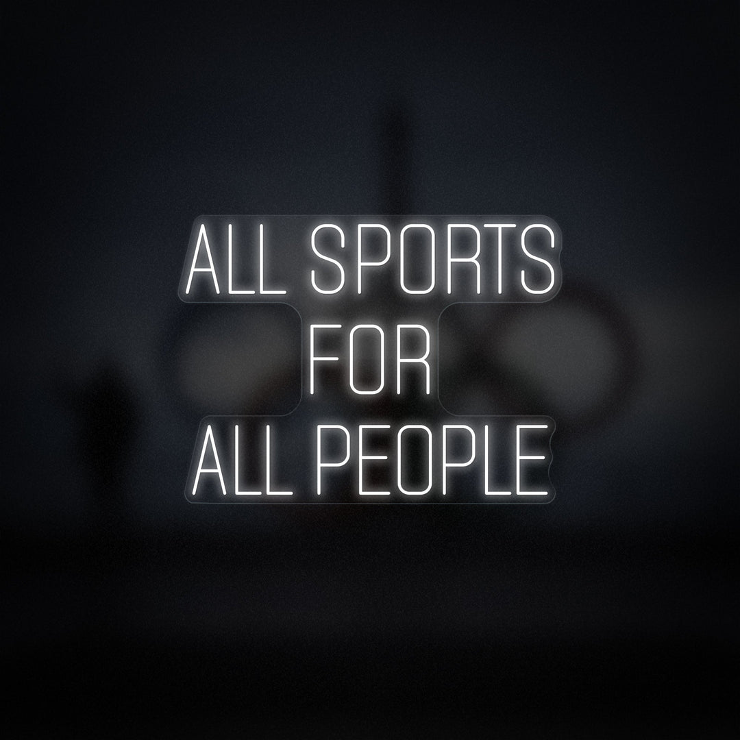 All Sports for All People Neon Sign - GEEKNEON