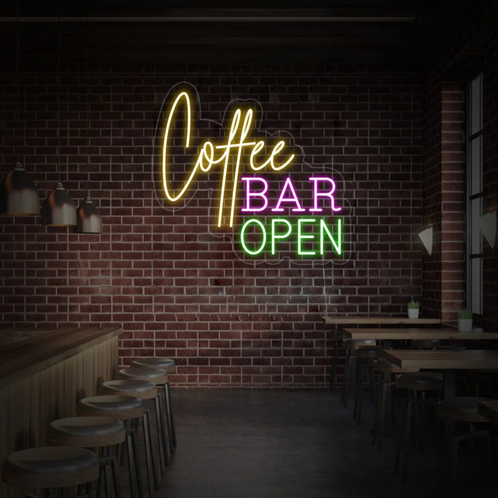 Coffee Bar Open Neon Sign - GEEKNEON