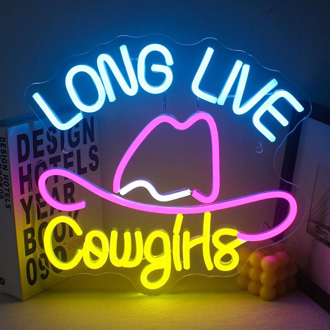 Long Live Neon Sign for Cowgirls