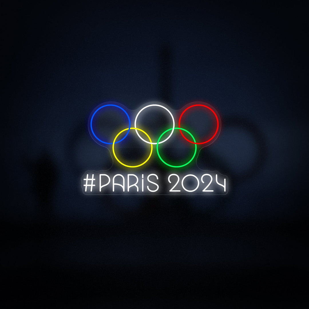 Olympic Rings Paris 2024 Neon Sign - GEEKNEON