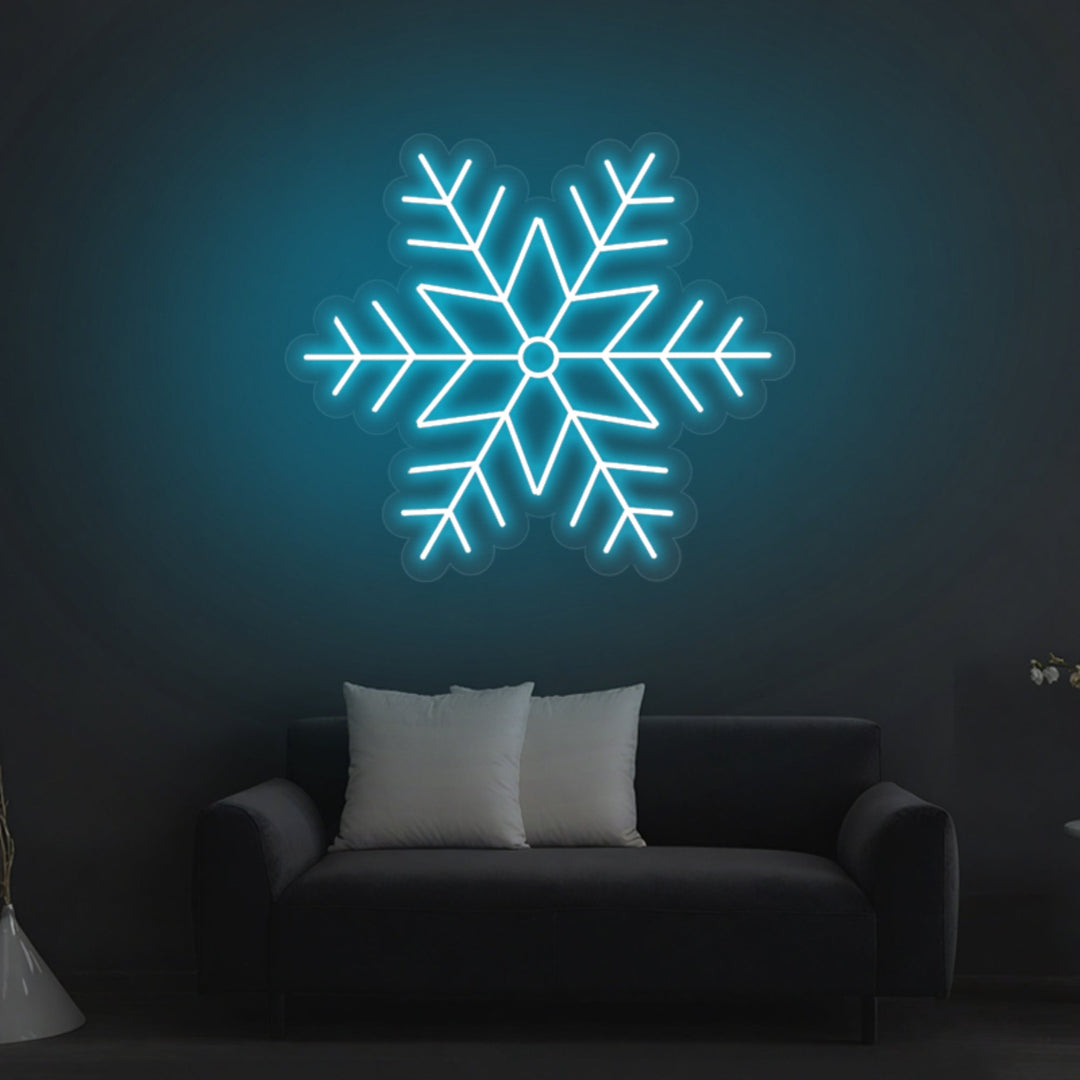 Snowflake Neon Sign for Home