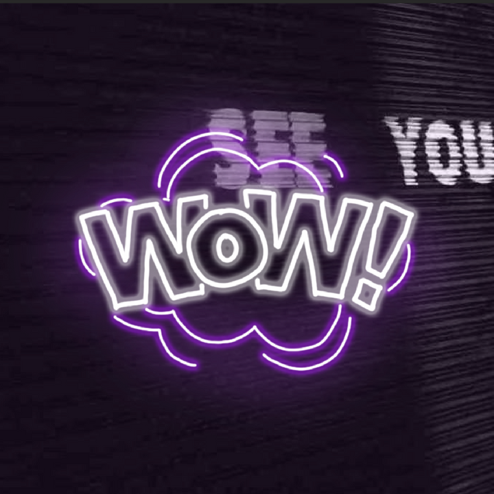 WOW Neon Sign - GEEKNEON