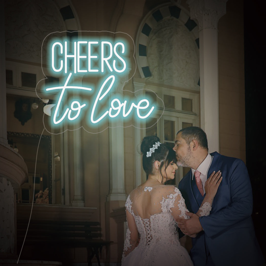 Cheers to Love Neon Sign - GEEKNEON