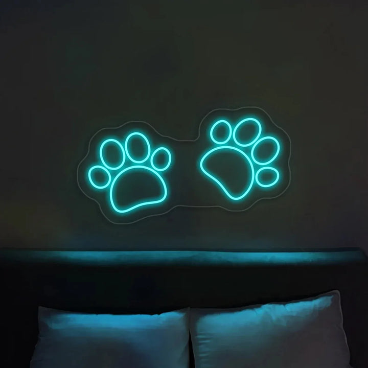 Dog Footprints Neon Sign - GEEKNEON