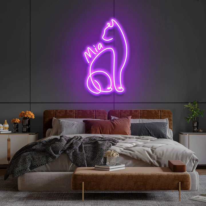 Custom Your Cat Name Neon Sign - GEEKNEON