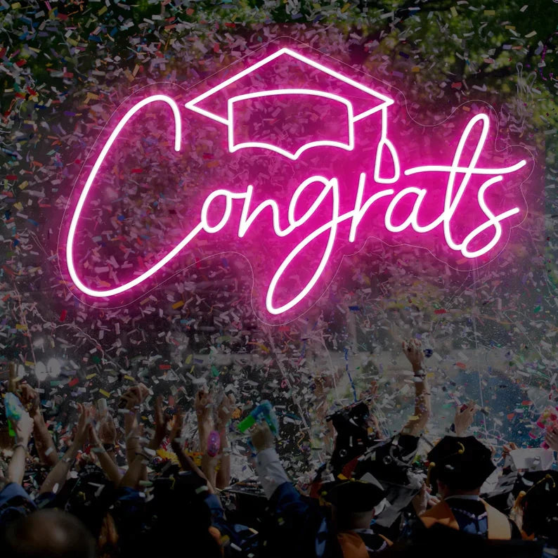 Congrats Neon Sign,Custom Graduation Gifts - GEEKNEON